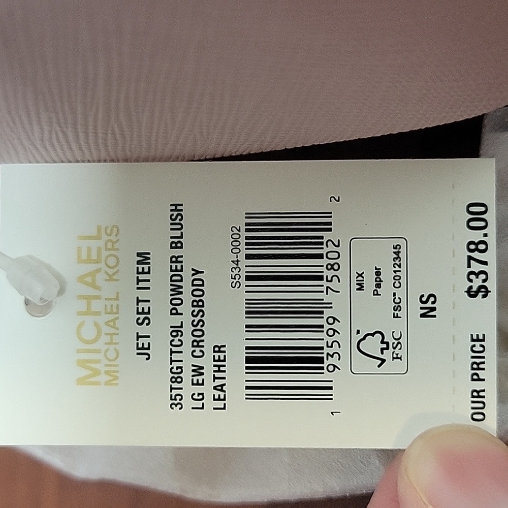 NWT Michael Kors | Jet Set Crossbody Powder Blush Adjustable Strap - Picture 13 of 13